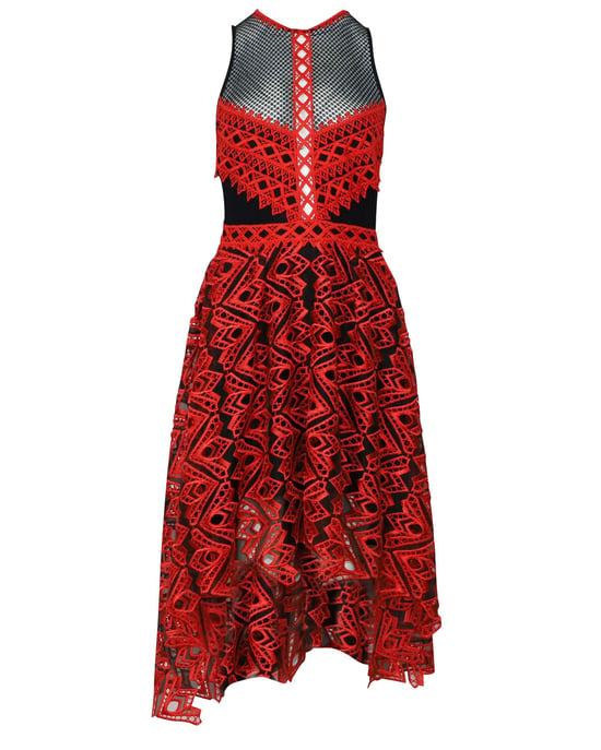 Jonathan Simkhai Besticktes Hi-Lo Halterkleid aus rotem Polyester - Image 4