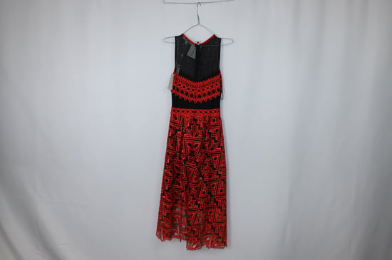 Jonathan Simkhai Besticktes Hi-Lo Halterkleid aus rotem Polyester - Image 5