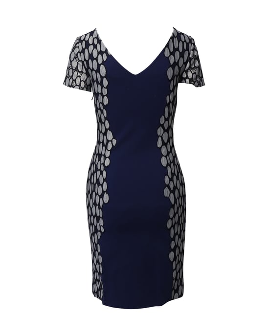 Diane von Furstenberg Queen Tilda Kleid aus marineblauer Viskose - Image 3