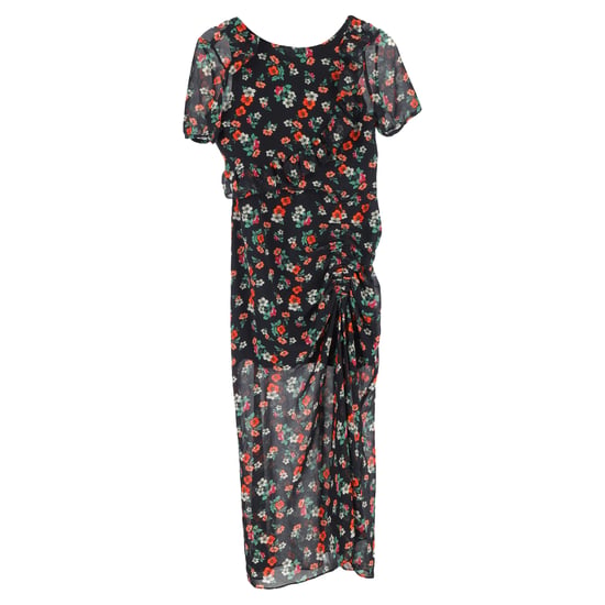 Maje Rancho Midikleid mit Raffungen und Blumenmuster aus mehrfarbigem Chiffon - Image 1