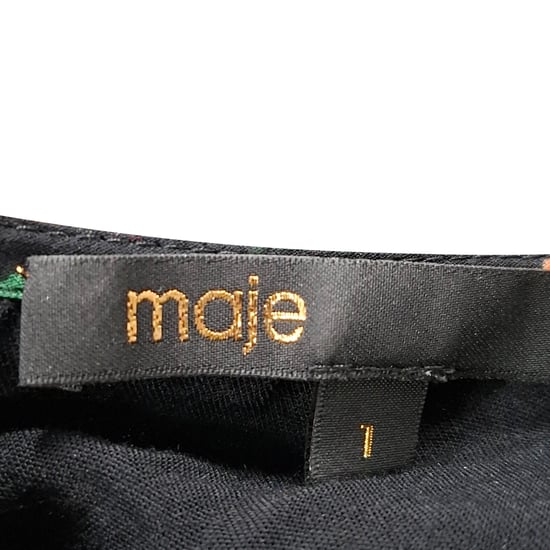 Maje Rancho Midikleid mit Raffungen und Blumenmuster aus mehrfarbigem Chiffon - Image 3