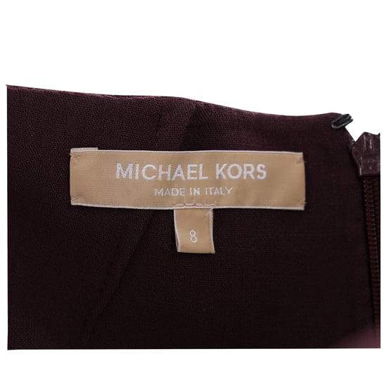 Michael Kors Midi-Trompetenkleid aus burgunderroter Wolle - Image 4