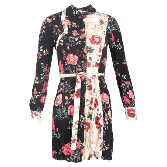 Maje Riller Zweifarbiges Hemdkleid aus Viskose mit Blumenmuster - Image 1