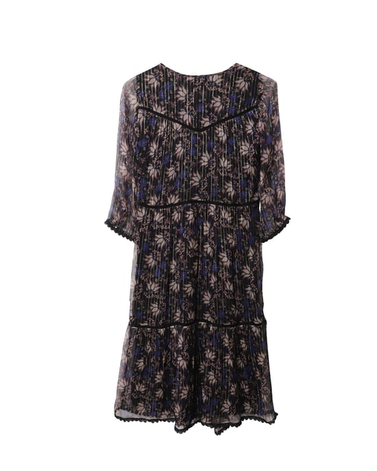 Ba&Sh Ora bedrucktes Midikleid aus mehrfarbiger Seide - Image 4