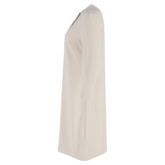 Escada Kleid mit Stehkragen und knielanger Passform aus beigefarbenem Triacetat - Image 2