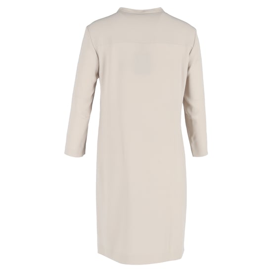 Escada Kleid mit Stehkragen und knielanger Passform aus beigefarbenem Triacetat - Image 3