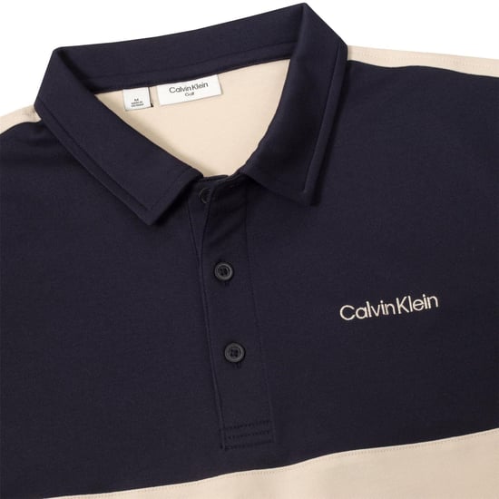 Calvin Klein - Poloshirt für Herren, Mit Kragen (Hafermilch/Marine) - Image 3