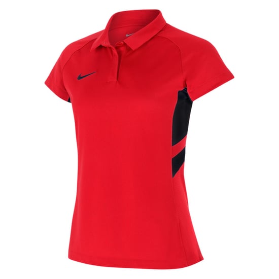 Nike - Poloshirt für Damen, Kontrasteinsatz, Raglanärmel (Uni Rot/Schwarz) - Image 3