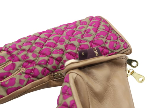 Mulberry Handschuhe mit Tiermuster aus braunem Leder - Image 2