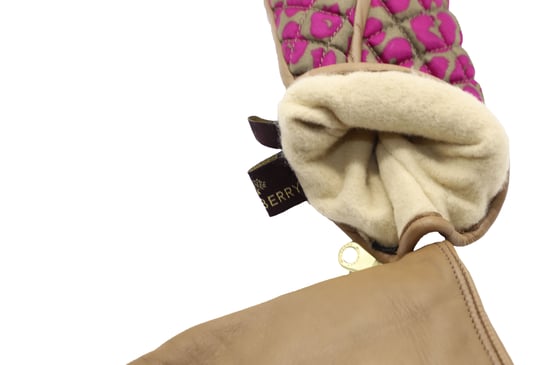 Mulberry Handschuhe mit Tiermuster aus braunem Leder - Image 3
