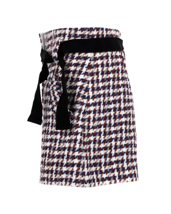 Maje High-Waisted Shorts mit Gürtel aus mehrfarbiger Baumwolle - Image 3