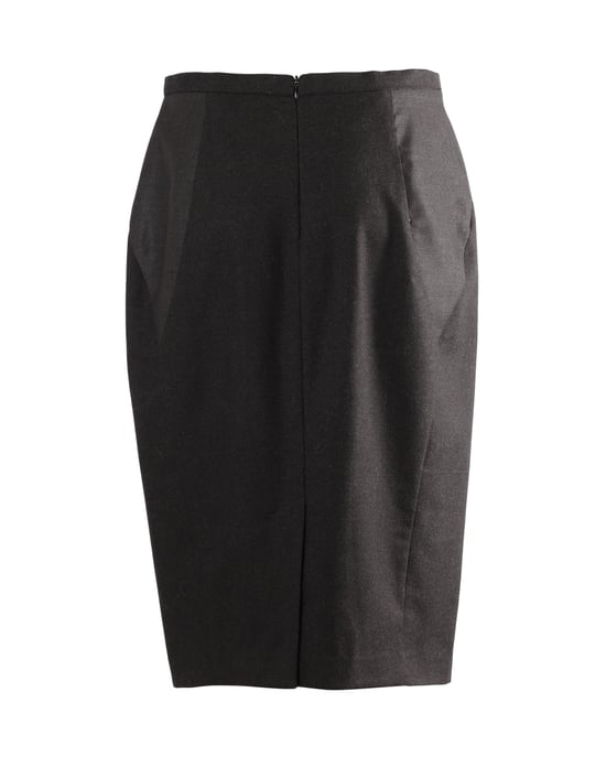 Max Mara Midi-Bleistiftrock aus schwarzer Wolle - Image 3