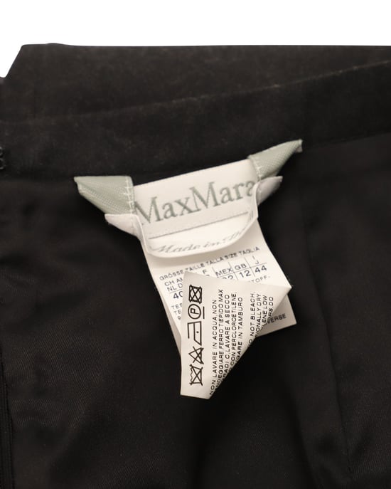 Max Mara Midi-Bleistiftrock aus schwarzer Wolle - Image 4