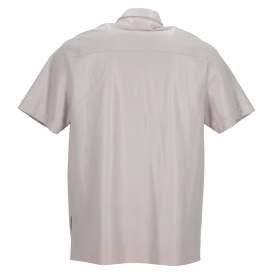 Nanushka Kurzarmhemd mit Knopfleiste aus beigem Polyester - Image 3