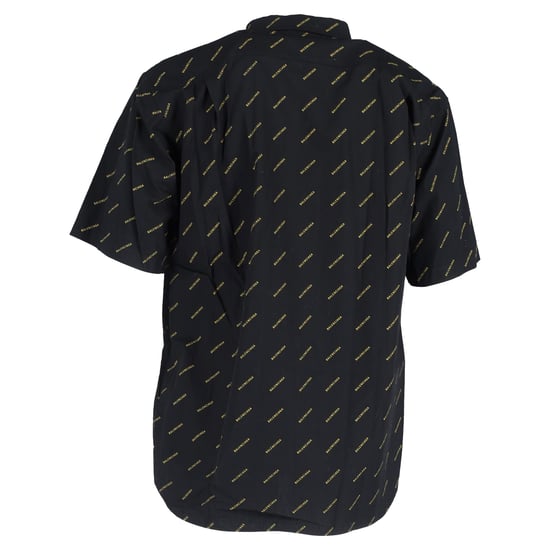 Balenciaga Kurzarmhemd mit Allover-Logo aus schwarzer Baumwolle - Image 3