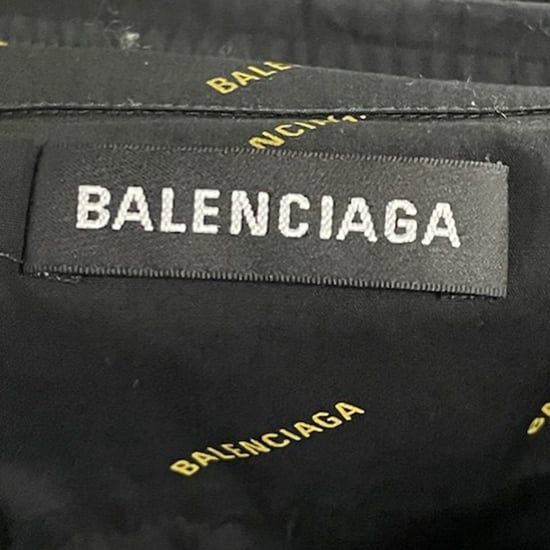 Balenciaga Kurzarmhemd mit Allover-Logo aus schwarzer Baumwolle - Image 4