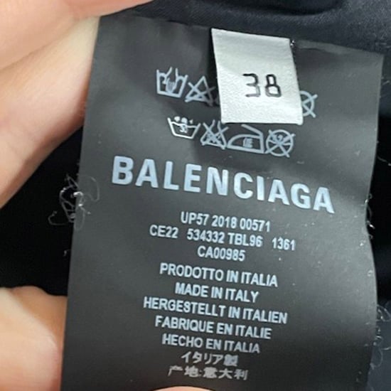 Balenciaga Kurzarmhemd mit Allover-Logo aus schwarzer Baumwolle - Image 5