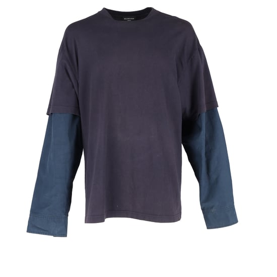 Balenciaga Lagen-Langarmshirt aus mehrfarbiger Baumwolle - Image 1