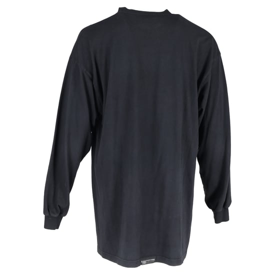 Balenciaga Tab Vintage Langarmshirt aus schwarzer Baumwolle - Image 3