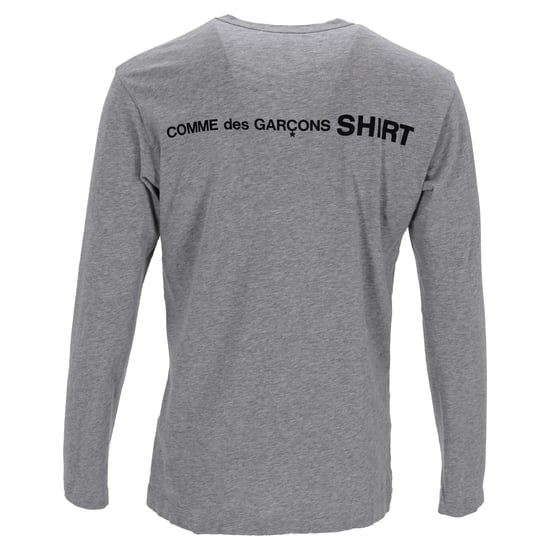 Comme des Garçons Langarm-T-Shirt aus grauer Baumwolle - Image 3