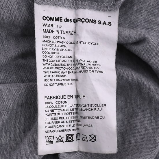 Comme des Garçons Langarm-T-Shirt aus grauer Baumwolle - Image 5