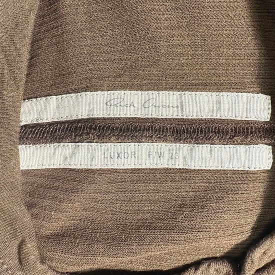 Rick Owens Langarm-T-Shirt mit Rippstrick aus brauner Viskose - Image 4