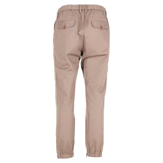 Gucci Hose mit kontrastierenden Streifen und Logo-Besatz aus brauner Baumwolle - Image 3