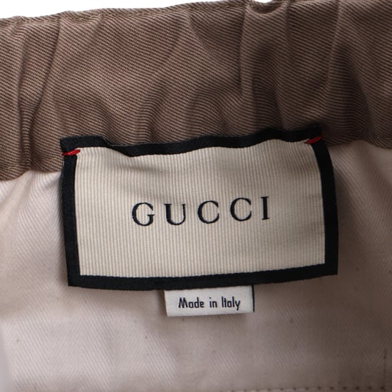 Gucci Hose mit kontrastierenden Streifen und Logo-Besatz aus brauner Baumwolle - Image 4