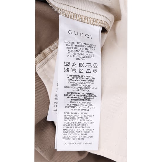 Gucci Hose mit kontrastierenden Streifen und Logo-Besatz aus brauner Baumwolle - Image 5