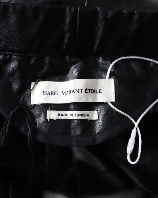 Isabel Marant Etoile Slim Fit Hose aus schwarzem Kunstleder - Image 3