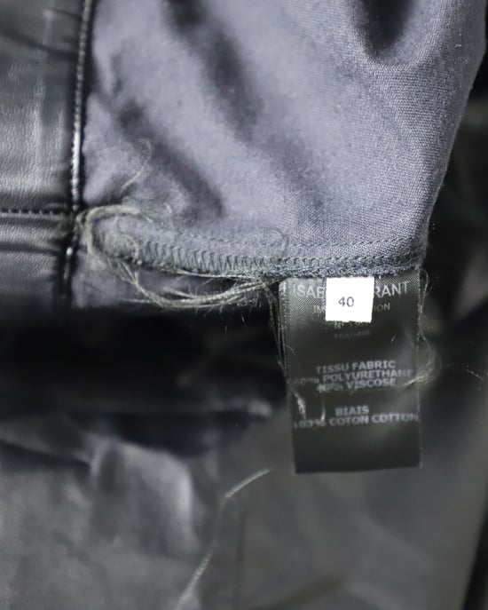 Isabel Marant Etoile Slim Fit Hose aus schwarzem Kunstleder - Image 4
