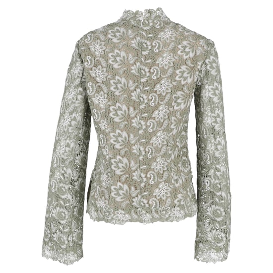 Erdem Guipure-Spitzenbluse aus grüner Baumwolle - Image 3
