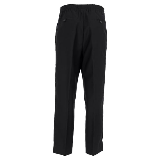Saint Laurent – Konische Jogginghose mit Kordelzug aus schwarzer Wolle - Image 3