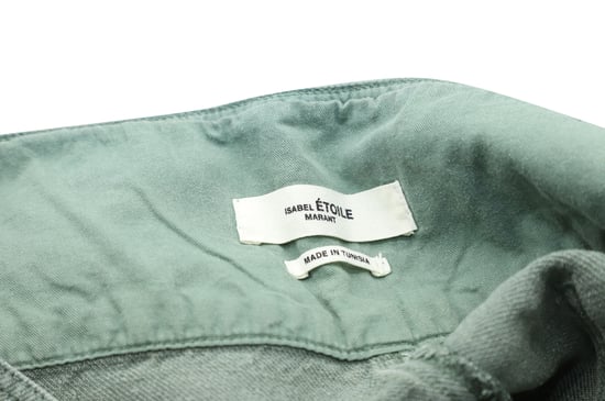 Isabel Marant Etoile Cargohose mit gerafften Taschen aus grünem Leinen - Image 3