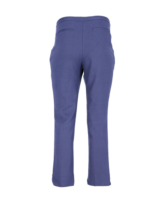Diane Von Furstenberg Biesenhose aus blauer Viskose - Image 3
