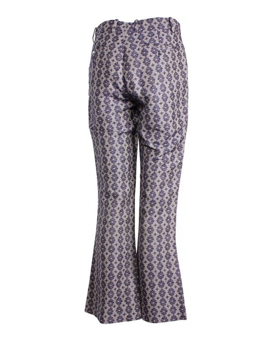 Gucci Hose mit weitem Bein und Print aus mehrfarbigem Leinen - Image 4