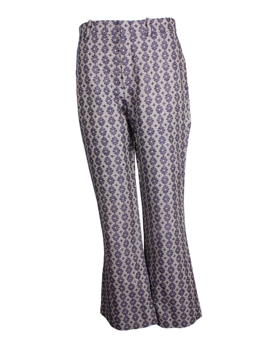 Gucci Hose mit weitem Bein und Print aus mehrfarbigem Leinen - Image 5