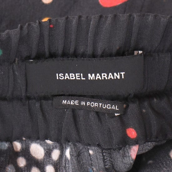 Isabel Marant Hose mit Polka-Dot-Muster, geradem Bein und Gummizug in schwarzem Baumwollstoff - Image 4