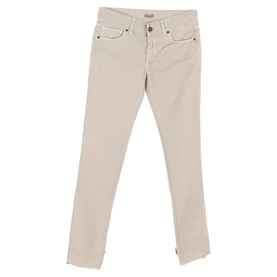Bottega Veneta Mid-Rise Straight-Leg Jeans aus beiger Baumwolle - Image 1