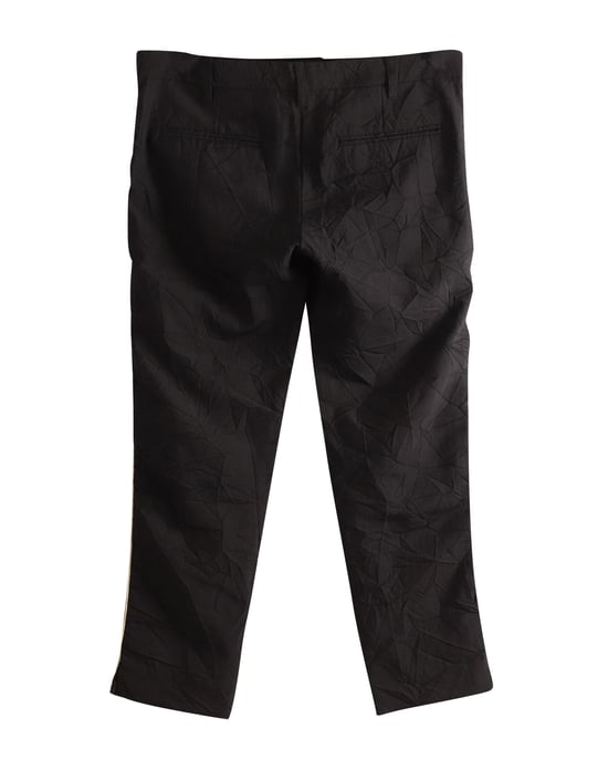 Ann Demeulemeester Hose mit goldenem Streifen und seitlichen Details, 7/8-Länge, aus schwarzem Nylon - Image 2