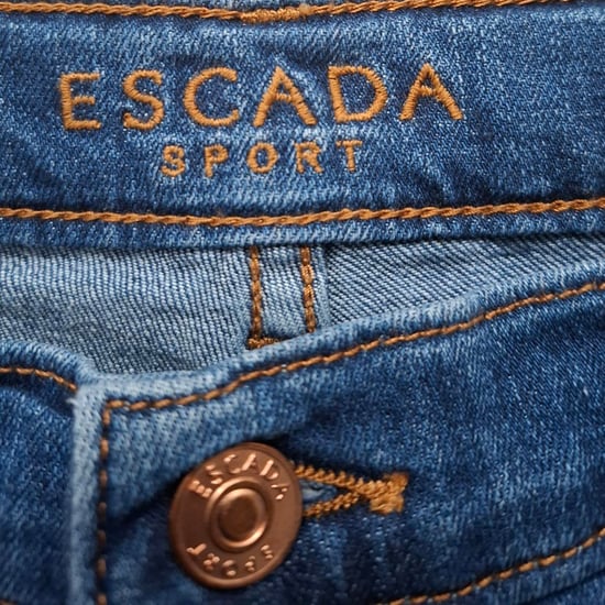 Escada Sport Straight-Leg Jeans aus blauem Baumwoll-Denim - Image 3