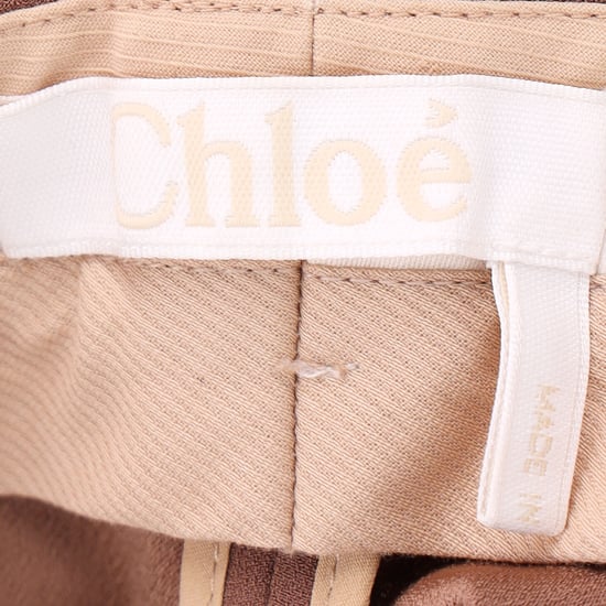 Chloé Hose mit mittelhohem Bund und geradem Bein aus brauner Wolle - Image 4