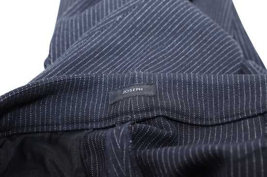 Joseph Pre-owned Gab Stretch-Nadelstreifenhose aus Viskose - Schwarz - Image 3