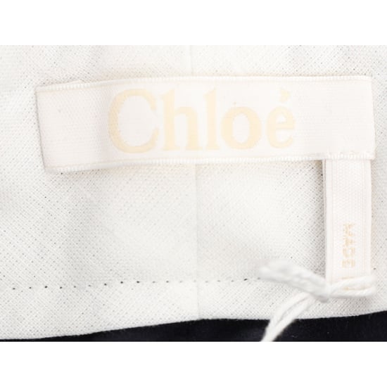 Chloé Schlaghose mit hohem Bund aus marineblauem Kaschmir - Image 4