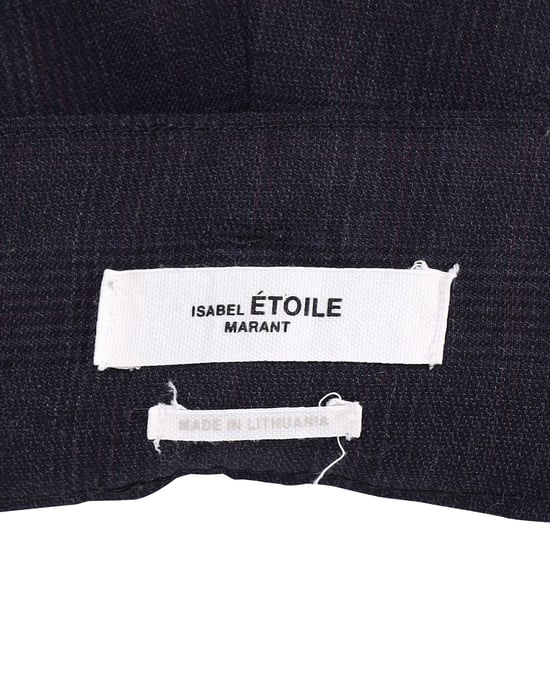 Isabel Marant Etoile Hose mit Bindegürtel aus marineblauer Wolle - Image 4