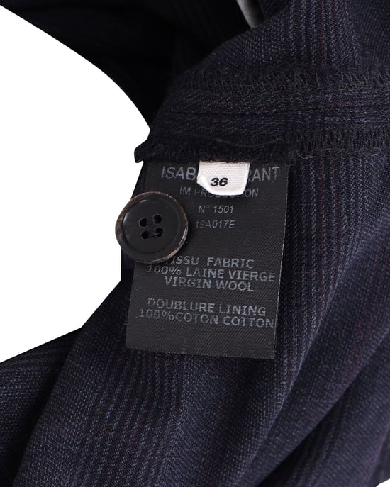 Isabel Marant Etoile Hose mit Bindegürtel aus marineblauer Wolle - Image 5
