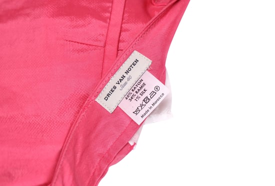 Dries Van Noten Hose mit geradem Bein aus rosa Viskose - Image 4