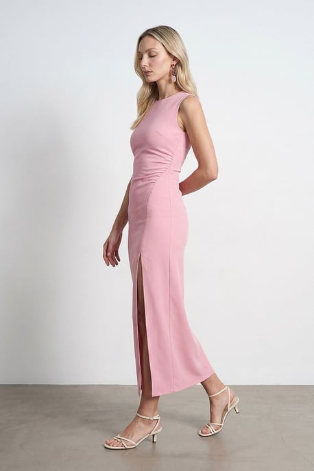Enganliegendes ärmelloses Midi-Kleid mit Schlitz - Image 5