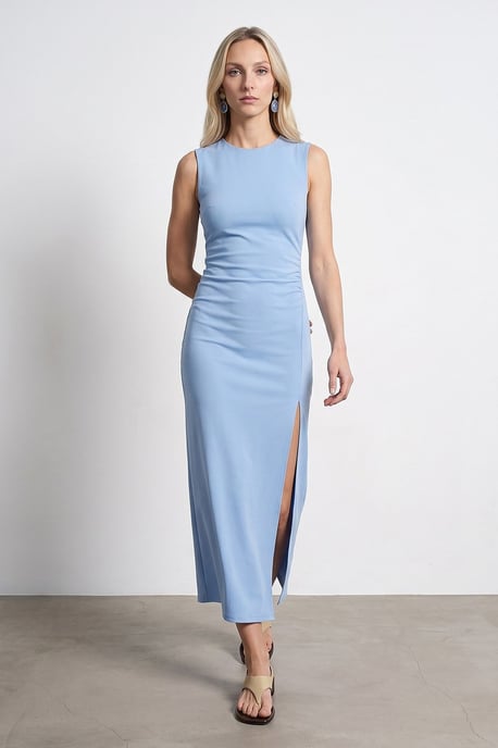 Figurbetontes ärmelloses Midikleid mit Schlitz - Image 1