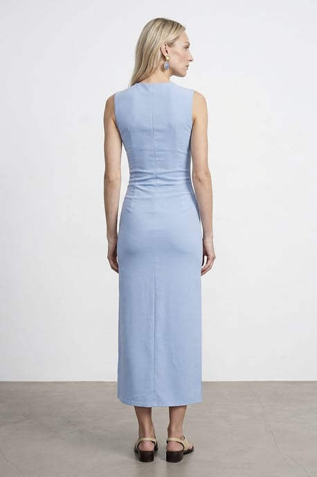 Figurbetontes ärmelloses Midikleid mit Schlitz - Image 2